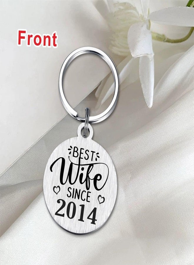 TANWIH 11th Wedding Anniversary Keychain Gifts for Wife, Best Wife Since 2014, 11 Year Anniversary Decoration for Her, 11 Yr Anniversary - Image 2